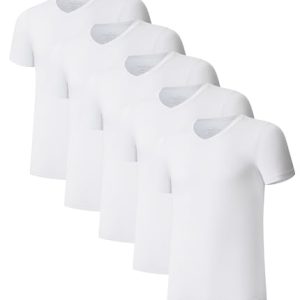 Men's CF Bamboo Rayon Undershirts for Moisture Wicking and Cooling | CF Men's Classic V Neck Bamboo Rayon Shirts 3/5 Pa