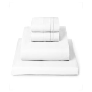 Mellanni King Sheets Set - Hotel Luxury, Extra Soft, Cooling Bed Sheets - King, White