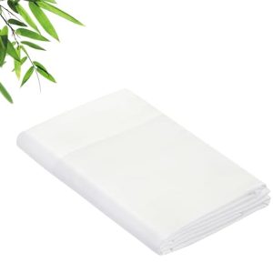Royale Linens Bamboo Viscose King Flat Sheets - Organic Viscose Derived from Bamboo - King Size - Cooling & Breathable B