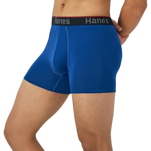 310f3lxdujl.jpg Hanes Total Support Pouch Men's Boxer Brief Underwear | Anti-Chafing | Moisture-Wicking Odor Control | 3-Pack (Reg or Lo