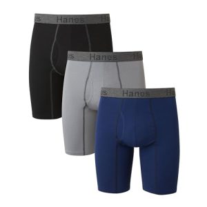 Hanes Men's Comfort Flex Fit Boxer Briefs, Ultra Soft Stretch, Regular Fit, For Comfortable Daily Wear, 3-Pack | Hanes