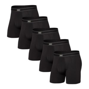 SAXX Underwear Co. Men's Pouch Boxer Brief Underwear with Fly for Daily Wear, 5 Pack