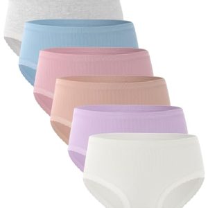 Women's Bamboo Cool Soft Lace Panties Mid Waisted Seamless Briefs for Moisture Wicking Comfort | Women's Bamboo Cool St