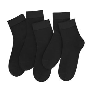 SERISIMPLE Women Thin Viscose Bamboo Lightweight Above Ankle Casual Dress Socks For Ladies Bootie Trouser 5 Pairs SERI