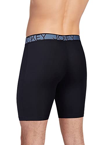318ksweoj4l.jpg Jockey Men's Active Microfiber Underwear - 9" Long Leg Boxer Brief - 3 Pack - Comfortable Workout Briefs