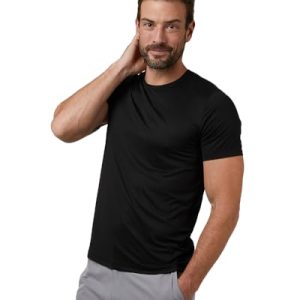 32 Degrees Men's Cool Classic Crew T-Shirt - Anti-Odor, 4-Way Stretch, Moisture Wicking