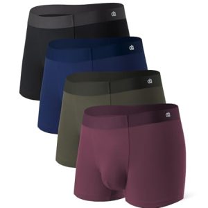 David Archy Men's Micro Modal Support Pouch Underwear Soft Breathable Seamless 4 Pack