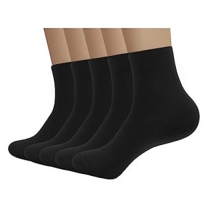 SERISIMPLE Viscose Bamboo Men's Breathable Comfort Cool Thin Ankle High Socks - 5 Pairs SERISIMPLE Viscose Bamboo Men'