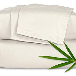 King Sheets by Pure Bamboo | Luxuriously Soft & Cooling Genuine 100% Organic Viscose Bed Sheet Set | Double Stitching, L
