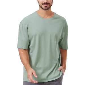 Men's Oversized Bamboo Viscose Cotton T-Shirt OEKO-TEX STANDARD 100 for Casual Wear | Loose Fit Bamboo Viscose Cotton T