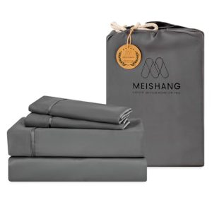 MEISHANG Cooling 100% Organic Viscose Sheets King Size - OEKO-TEX STANDARD 100 MEISHANG 400TC Bamboo Viscose Cooling She