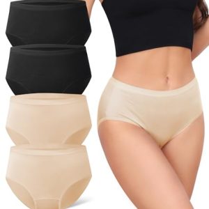 David Archy Women's Bamboo Rayon Briefs - Moisture Wicking & Soft Underwear, 4 Pack | Soft & Breathable Bamboo Rayon Wo