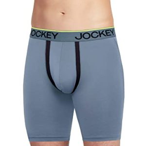 Jockey Men's Chafe Proof Microfiber Boxer Briefs for Daily Comfort | Jockey Men's 8.5" Long Leg Underwear Perfect for F