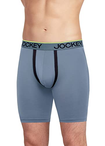 31kpokoonil.jpg Jockey Men's Chafe Proof Microfiber Boxer Briefs for Daily Comfort | Jockey Men's 8.5" Long Leg Underwear Perfect for F