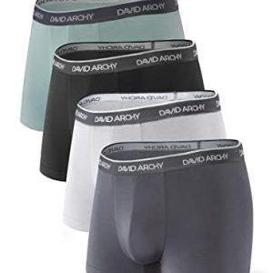 David Archy Mens Soft Breathable Rayon Bamboo Trunks No Fly Pouch | David Archy Mens Bamboo Trunks Underwear Breathable