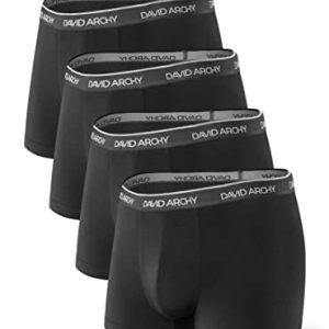 David Archy Men's Soft Breathable Bamboo Trunks No Fly Pouch | David Archy Men's Rayon Trunks underwear Breathable Comf