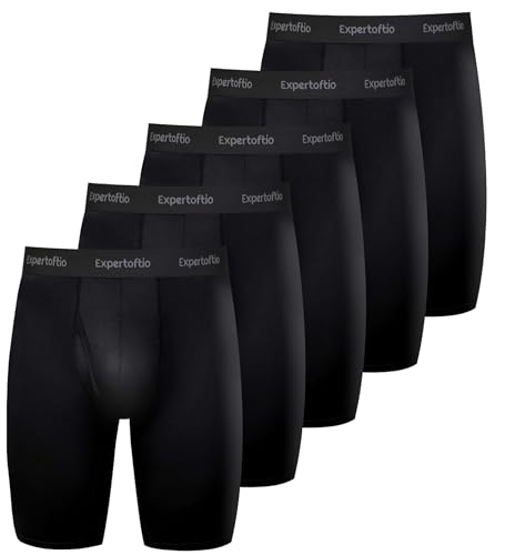 31mqfc4tgnl 1.jpg Expertoftio Men's 9 Inch Long Leg Boxer Briefs for Men: Performance & Moisture Wicking, Anting Chafing Relief, Fly Desig
