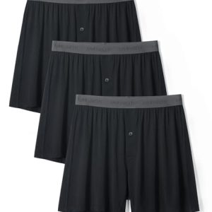 David Archy Men's Bamboo Rayon Boxers for Breathable and Cool Men | David Archy Mens Boxer Shorts Button Fly 3 or 5 Pac