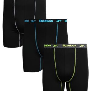 Reebok Men's Long Leg Performance Boxers - Big and Tall - 3 Pack (S-XL)
