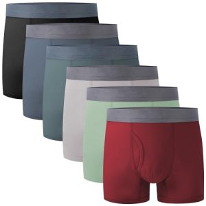 Boys' Bamboo Cool Moisture-Wicking Boxer Briefs | Ultra Soft Lightweight Boys' Underwear 6-Pack | Bamboo Cool Boys' Box