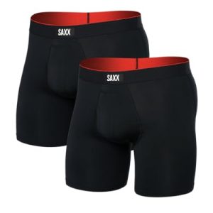 SAXX Men's Underwear with Pouch Multi Sport Mesh Boxer Brief Fly 2 Pack