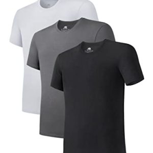 DAVID ARCHY Men's Bamboo Rayon Moisture-Wicking Undershirt Stretch T-Shirtsponde user Men's Breathable Moisture-Wicking