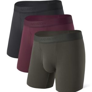 David Archy Men's Soft Comfortable Micro Modal Boxer Briefs with Fly | David Archy Men's Breathable Boxer Briefs 3 Pack