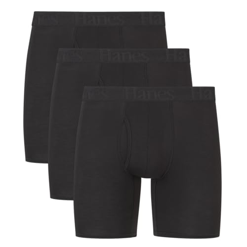 31xgfgnojtl 1.jpg Hanes Men's Supersoft Underwear, Viscose from Bamboo, Trunks and Boxer Briefs for Comfortable Daily Wear | Hanes Men's