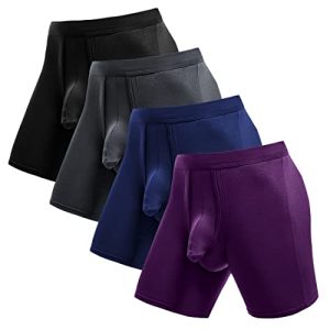 Ouruikia Men's Anti-Chafing Underwear Boxer Briefs | Ouruikia Separate Pouch Men's Boxer Briefs | Ouruikia Tagless Boxe