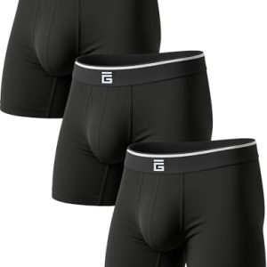 Giovici Men’s Anti-Chafing Viscose from Bamboo Boxer Briefs for Men | Super Soft Moisture-Wicking Cool Boxers from Giov