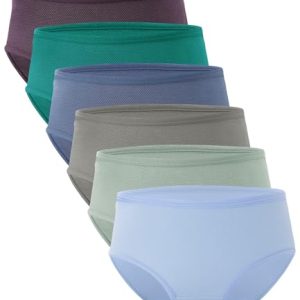 BAMBOO COOL Womens Breathable Mesh Moisture-Wicking Briefs, Keeps You Cool & Soft, 6-Pack BAMBOO COOL Breathable Mesh Mo