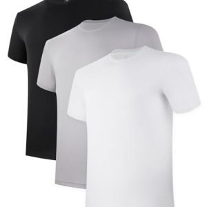 BAMBOO COOL Men's Moisture-Wicking Undershirt Stretch Crewneck T-Shirts, Soft for Men,3 Pack BAMBOO COOL Men's Cool Mois