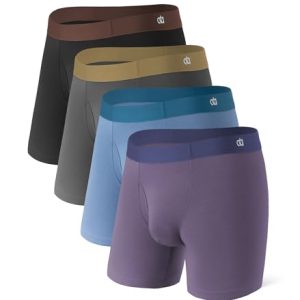 David Archy Mens Moisture Wicking Breathable Bamboo Rayon Underwear with Support Pouch Fly Pack | David Archy Mens Bamb