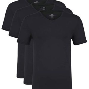 NACHILA Men's Bamboo Viscose Undershirts - Soft 3 Pack Short Sleeve Tees Comfy Loungewear Top