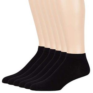 7BIGSTARS KINGDOM Men's Viscose from Bamboo Ankle Socks - 6 Pack - M/L Size - Thin Low Cut Seamless Black, Grey, White,