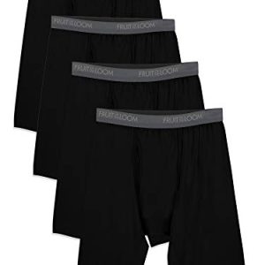 Fruit of the Loom Men's Microfiber Boxer Briefs Size XXL Ultra Comfortable Breathable Nighttime Relaxation Large Size Mi