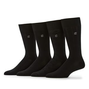 Perry Ellis Men's Portfolio 4 Pack Bamboo Socks for Comfort and Durable Wear | Perry Ellis Men's Portfolio 4 Pack Bambo