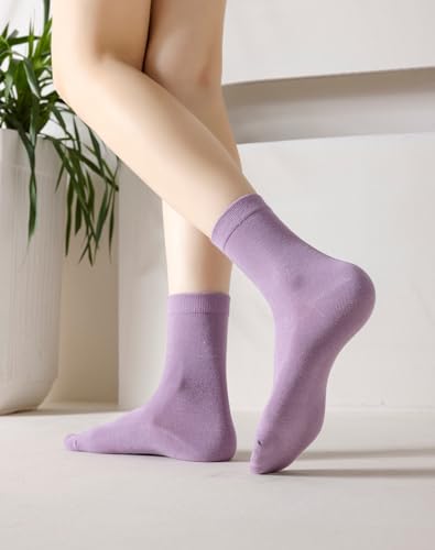 31rq6dmchil.jpg Irisbear Women's Bamboo Viscose Quarter Crew Socks Light and Soft for Women Ankle Dress Socks Trendy and Comfortable