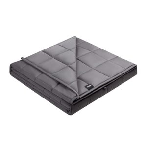 ZonLi Cooling Weighted Blanket for Adults in Grey (60"x80", 20lbs), High Breathability Bamboo-Derived Rayon Queen Size B