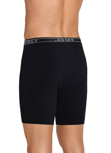31ukcidqj4l.jpg Jockey Men's Lightweight Cotton Blend Underwear - 7" Long Leg Boxer Brief - 4 Pack - Breathable Comfort - Everyday Wear