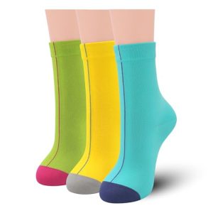 SERISIMPLE Women's Rayon Bamboo Thin Crew Socks Vivid Color Dress Casual Super Soft Wide Fun Stretchy | SERISIMPLE Wome