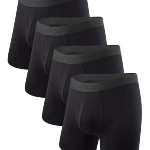 Men's Bamboo Cool Underwear Boxer Briefs Comfortable Fly with 3D Pouch | Bamboo Cool Men's Boxer Briefs with Fly Comfor
