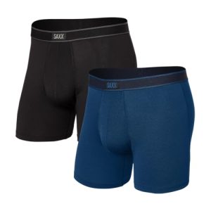 SAXX Men's Underwear with Pouch Daytripper Boxer Brief Fly 2Pk Comfortable Men’s Underwear for Daily Wear and Travel