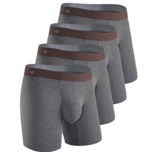David Archy Men's Rayon Boxer Briefs from Bamboo - Breathable, Soft, and Supportive 4 Pack Underwear | David Archy Mens
