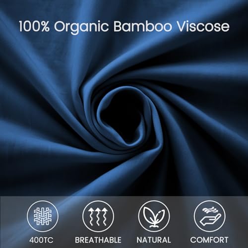 410jwe4xpfl.jpg JSELF 100% Organic Viscose from Bamboo Ultra Soft Sheets for Hot Sleepers - Queen Size - OEKO-TEX STANDARD 100 JSELF 100