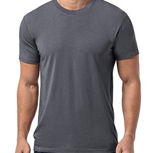QUALFORT Men's Bamboo Viscose T-Shirts for Men in Summer Cool Comfort Moisture Wicking Stretchable Style Size M