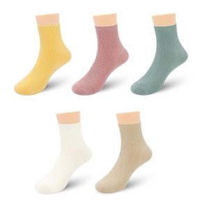 SERISIMPLE Bamboo Stretch Kids Ankle Socks for Boys and Girls - Breathable School Crew Socks - 5 Pairs | SERISIMPLE Bam