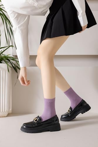 41426t8bkql.jpg Irisbear Women's Bamboo Viscose Quarter Crew Socks Light and Soft for Women Ankle Dress Socks Trendy and Comfortable
