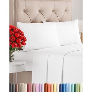 Oeko-Tex Queen Size 4 Piece Sheet Set - Comfy Breathable & Cooling Bed Sheets - Hotel Luxury for Women, Men, Kids & Teen