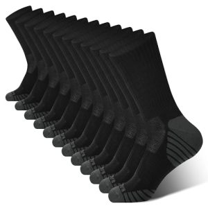 BAMBOO COOL Men's Athletic Running Socks - Cushioned Moisture Wicking, Breathable Arch Support, 6 Pack - The Forest Stew